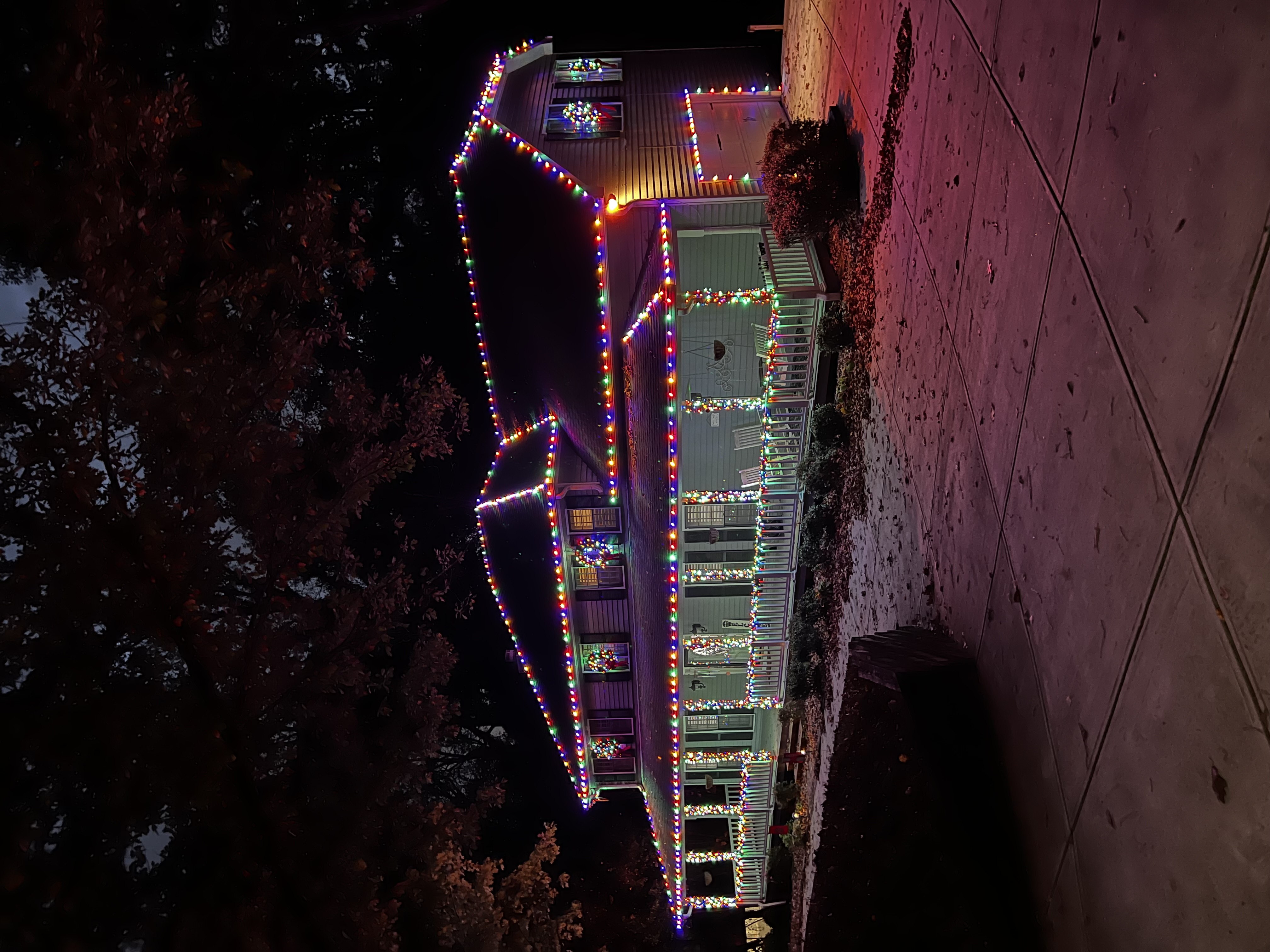 Colorful Christmas light install in Cumming, GA