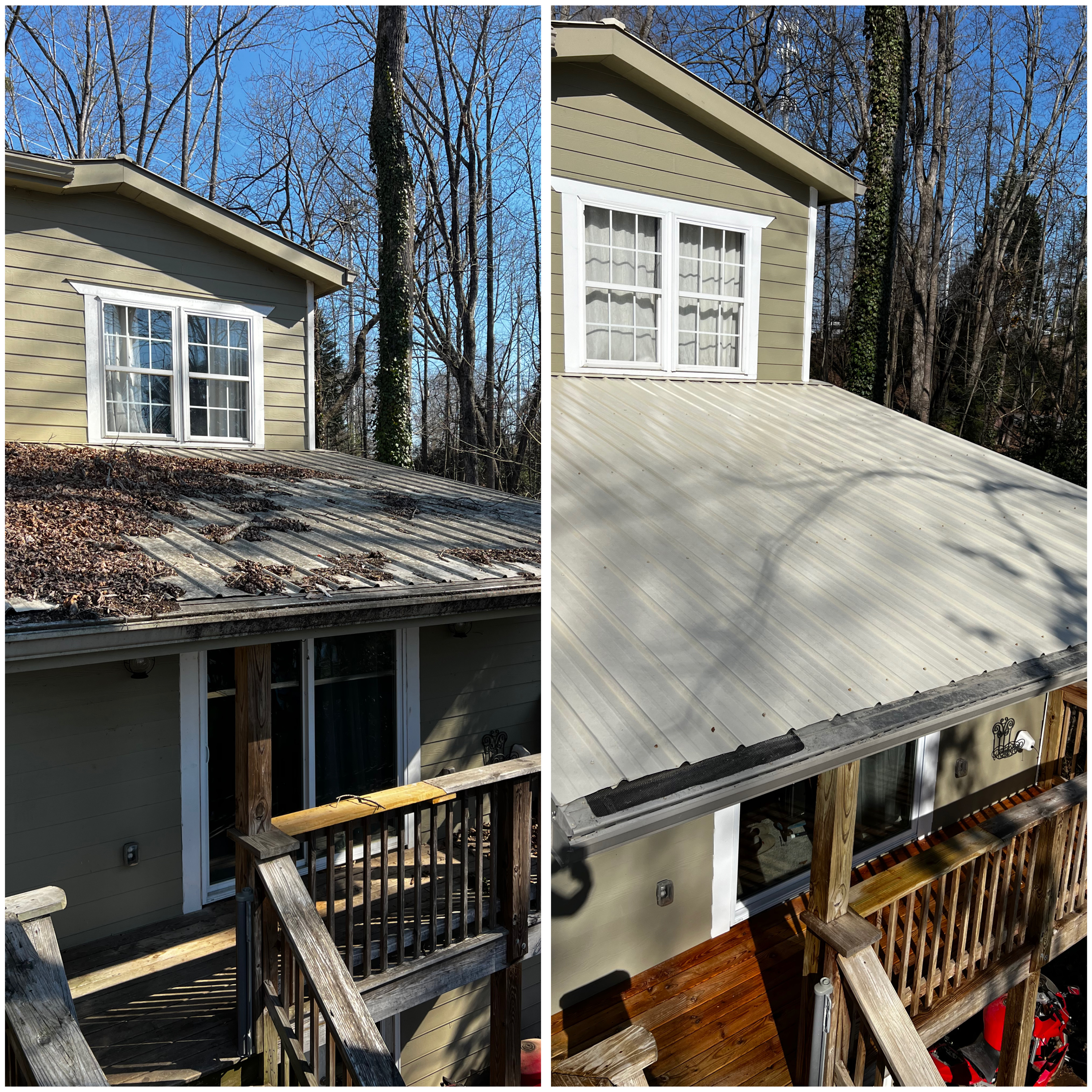 Roof wash and house wash for renovations in Gainesville, Ga on Lake Lanier