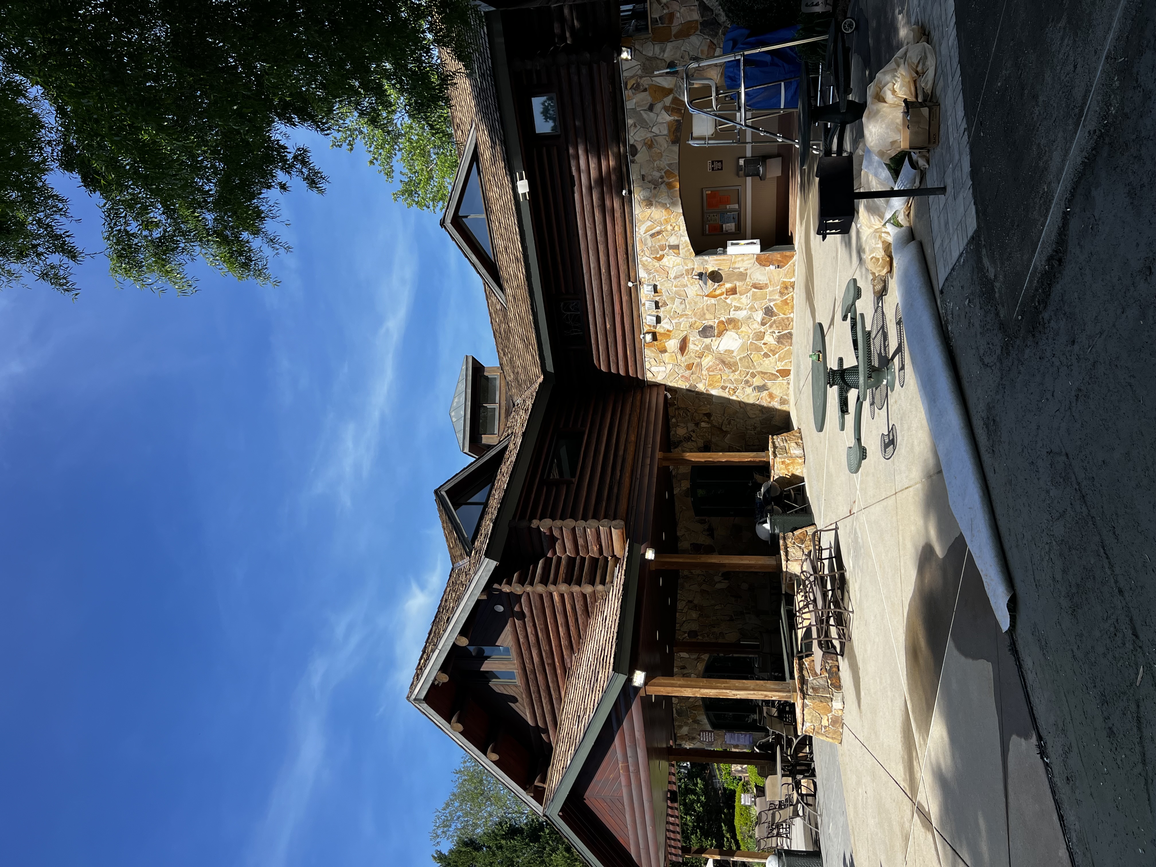 Wild Timber Clubhouse Cedar Shingle Roof Washing in Sugar Hill, GA